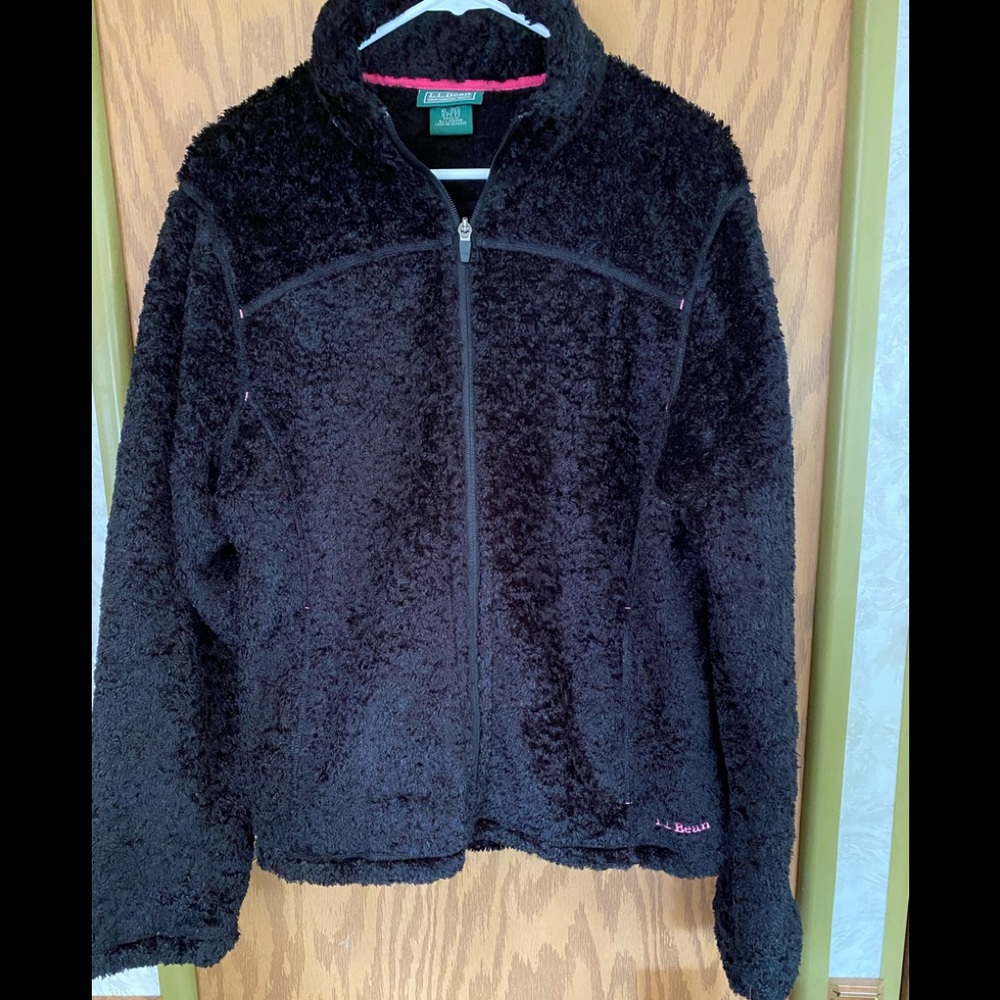 NWT L.L. Bean Polartec Black Zip up Jacket XL